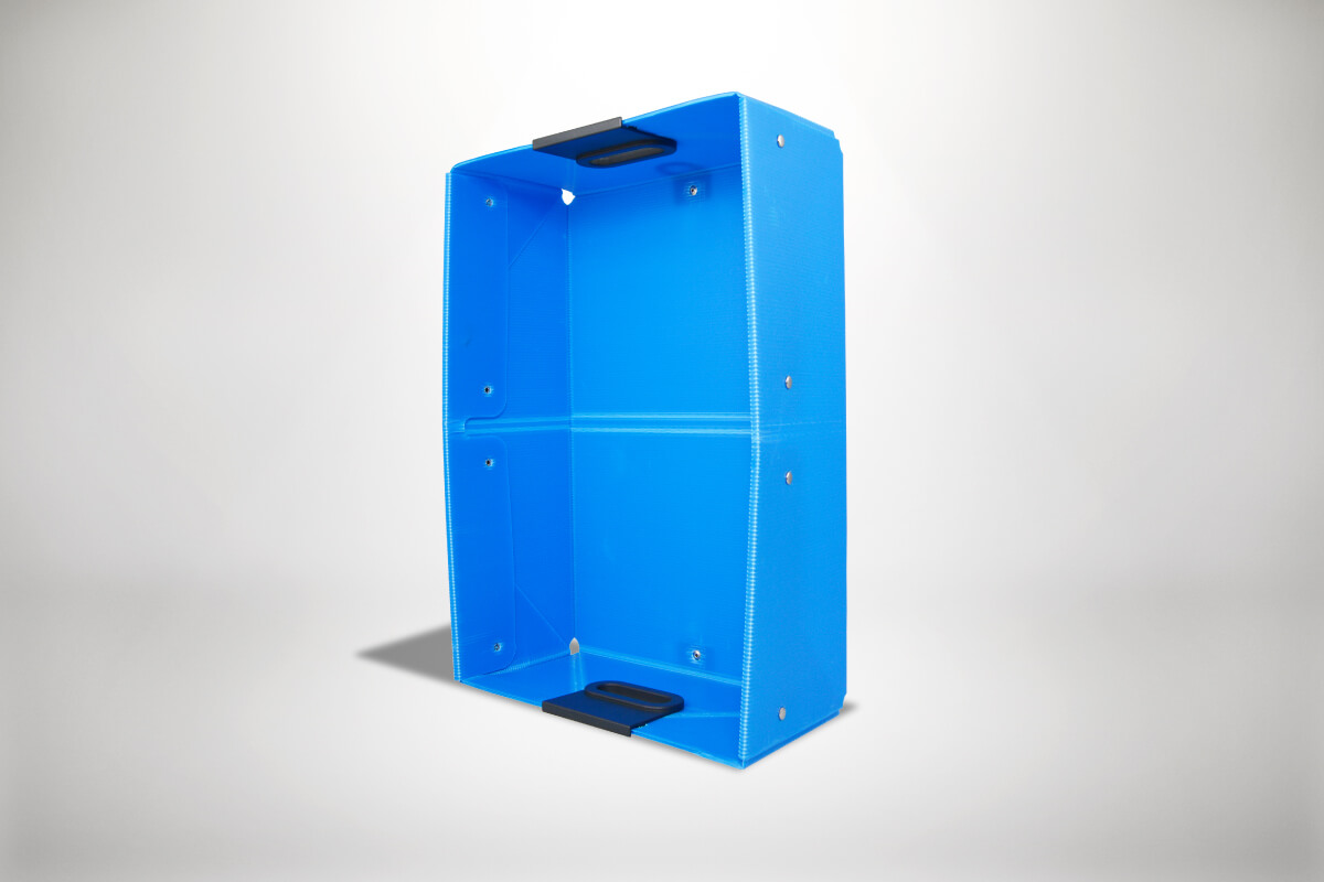 Blaue Quickboxx Faltbox Klappbox Transportbox Tragebox