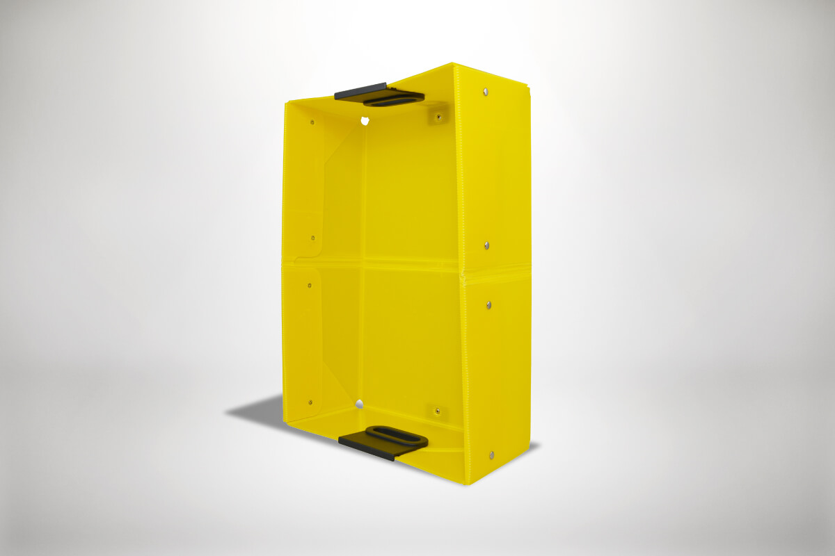 Gelbe Quickboxx Faltbox Klappbox Transportbox Tragebox